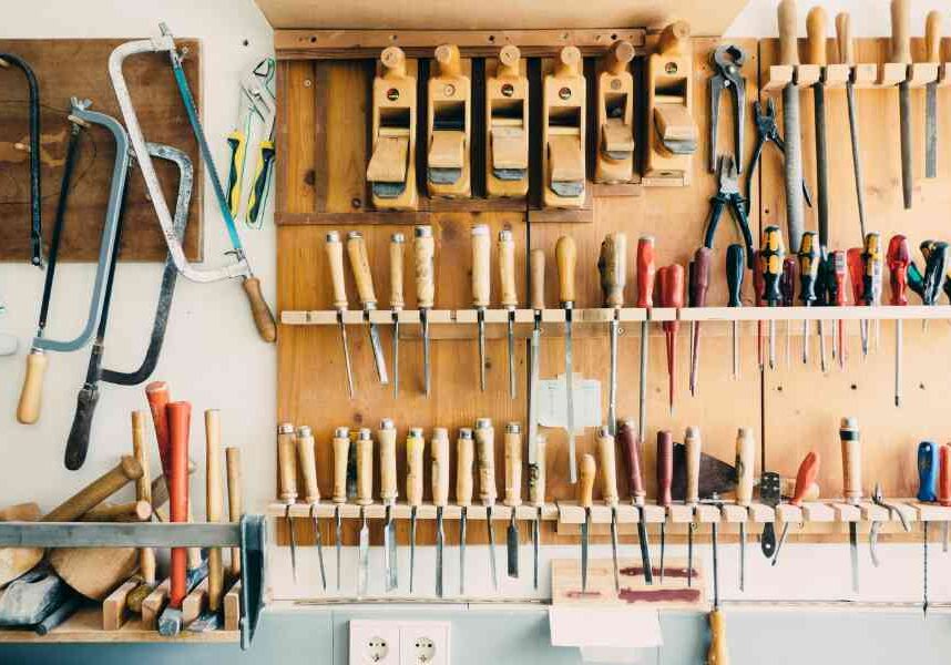 organizing the garage tools