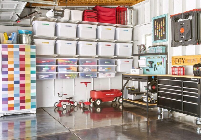 professionally organized garage