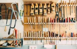 organizing the garage tools