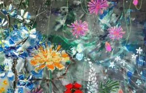flower painting closeup