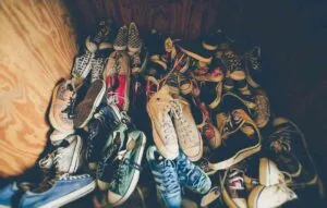 cluttered shoes