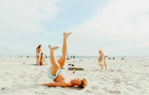 recovering perfectionists relaxing not slacking on the beach