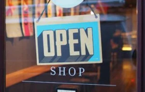 professional organizer open for business sign