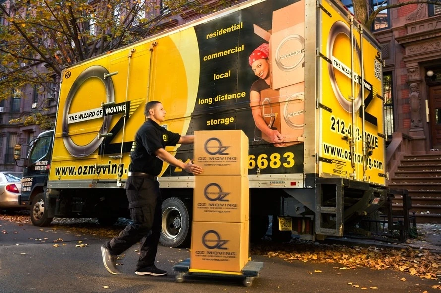 moving company loading up truck