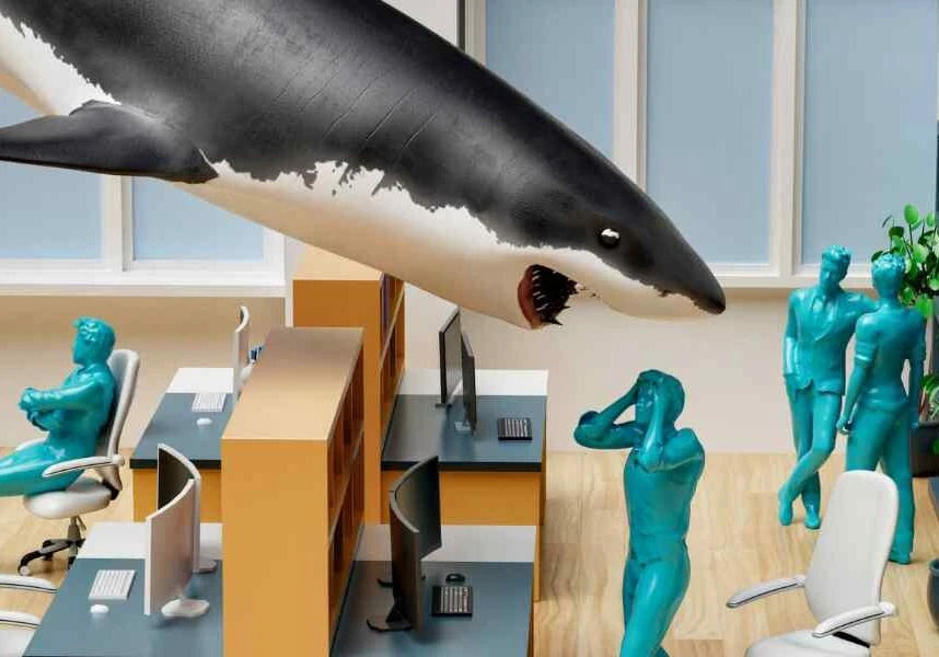 Living with adhd feels like things coming from all directions like a shark from the air