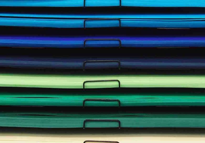 organized paperwork in a stack